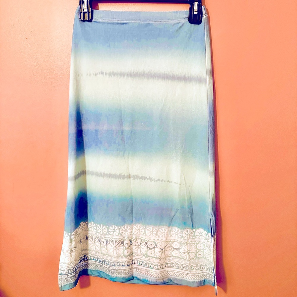 Vintage 90s y2k Limited Too tie die boho pattern midi skirt